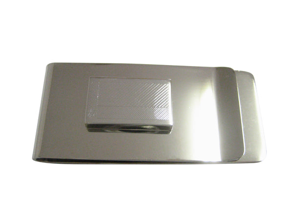 Silver Toned Etched Belarus Flag Pendant Money Clip