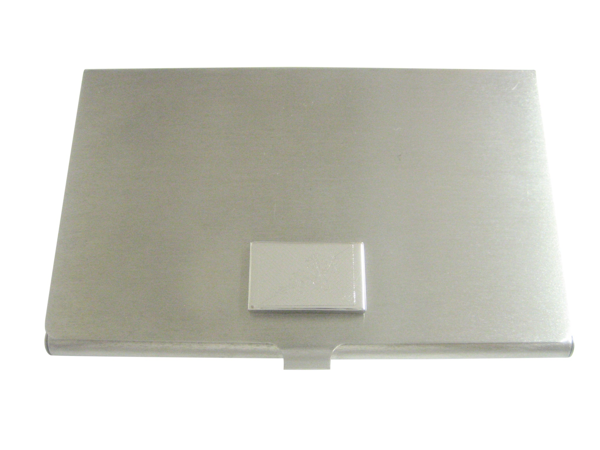 Silver Toned Etched Bhutan Flag Pendant Business Card Holder