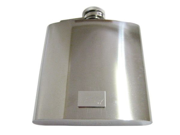 Silver Toned Etched Boat 6 Oz. Stainless Steel Flask