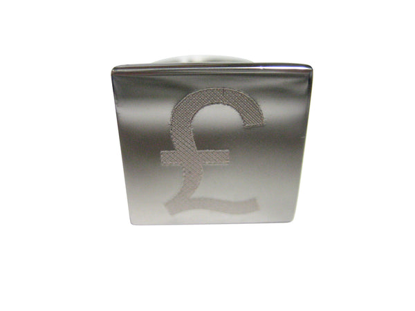 Silver Toned Etched British Pound Sterling Currency Sign Adjustable Size Fashion Ring