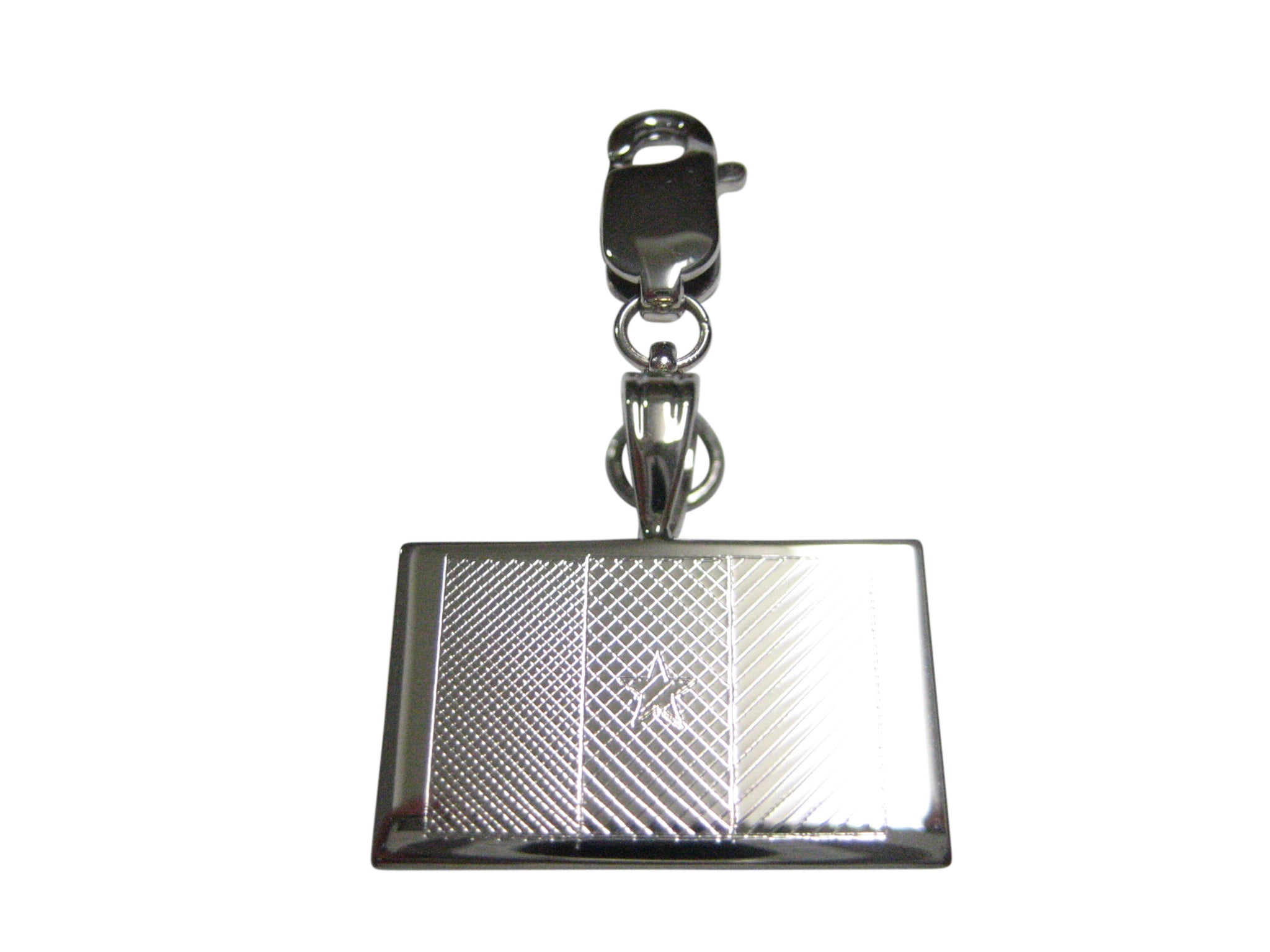 Silver Toned Etched Cameroon Flag Pendant Zipper Pull Charm