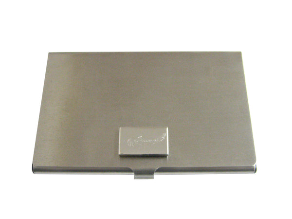 Silver Toned Etched Catfish Business Card Holder