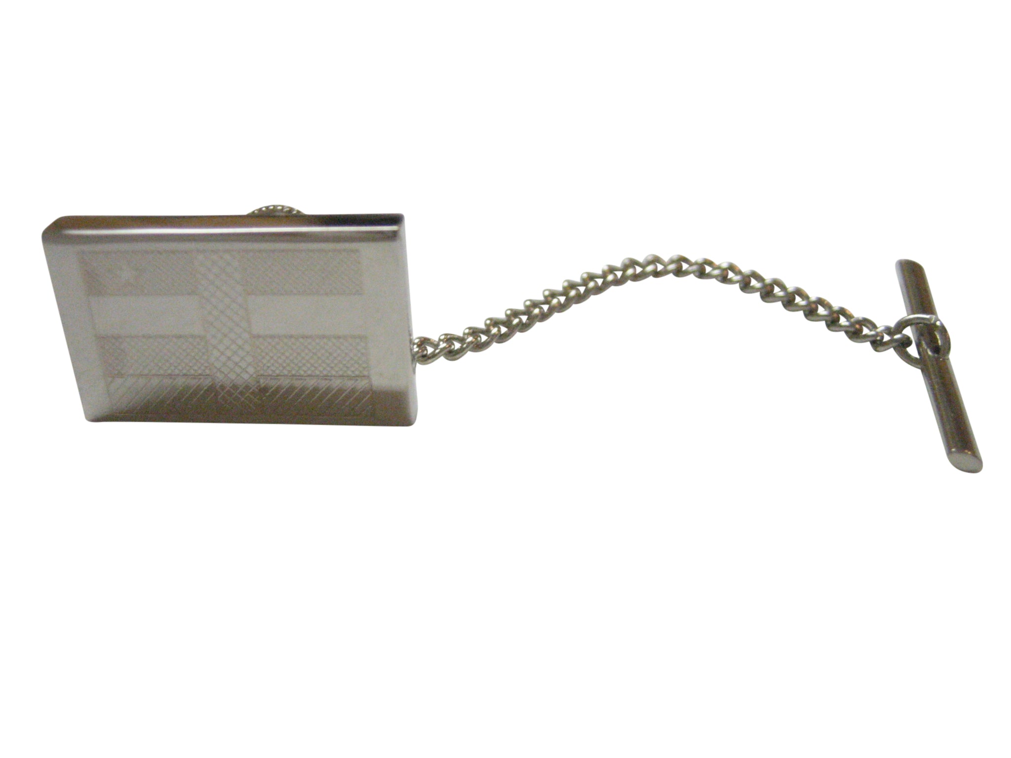 Silver Toned Etched Central African Republic Flag Tie Tack