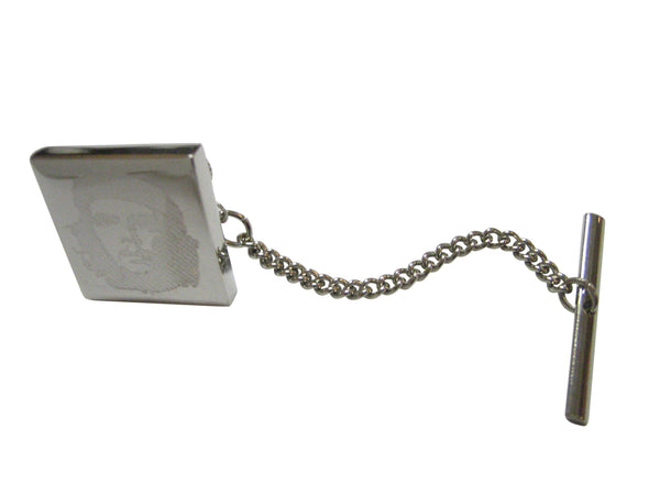 Silver Toned Etched Che Guevara Tie Tack