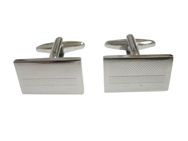 Silver Toned Etched Colombia Flag Cufflinks