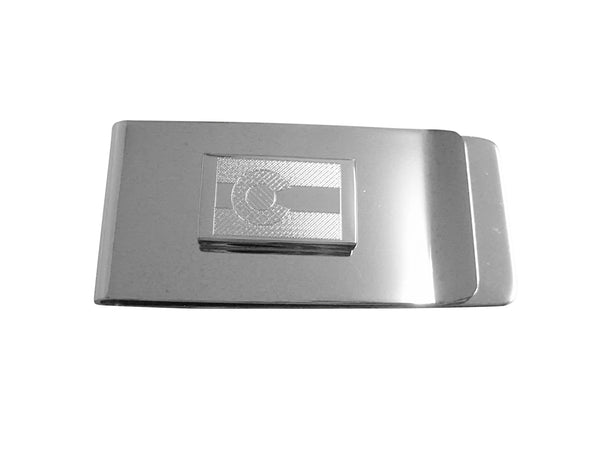 Silver Toned Etched Colorado State Flag Money Clip