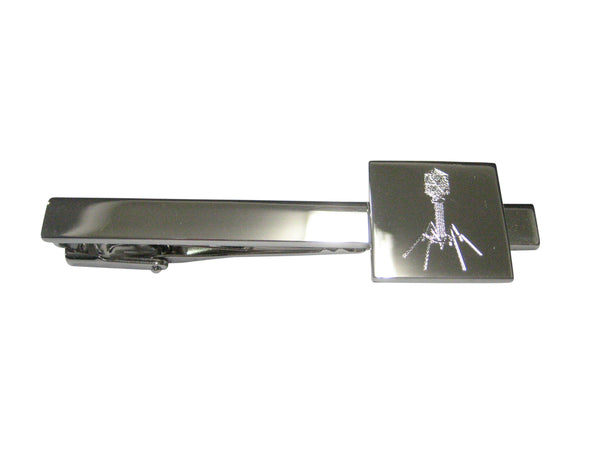 Silver Toned Etched Complex Virus Tie Clip