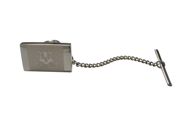 Silver Toned Etched Connecticut State Flag Tie Tack
