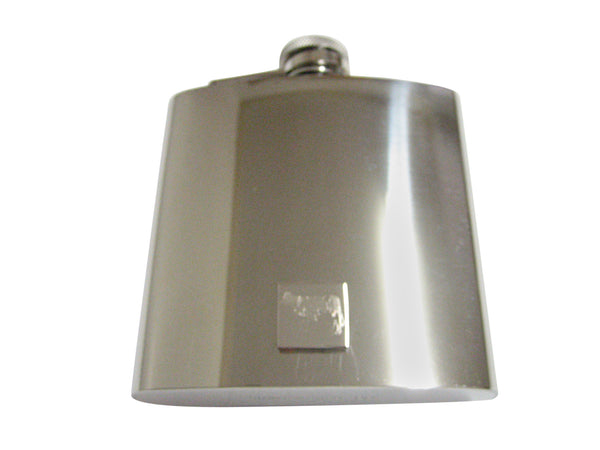 Silver Toned Etched Cow 6 Oz. Stainless Steel Flask