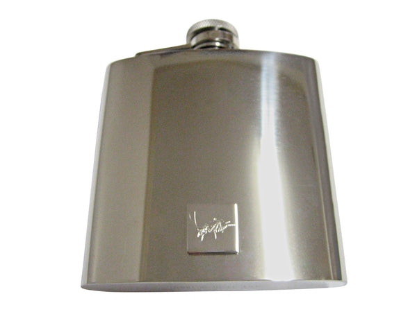 Silver Toned Etched Cricket Bug Insect 6 Oz. Stainless Steel Flask