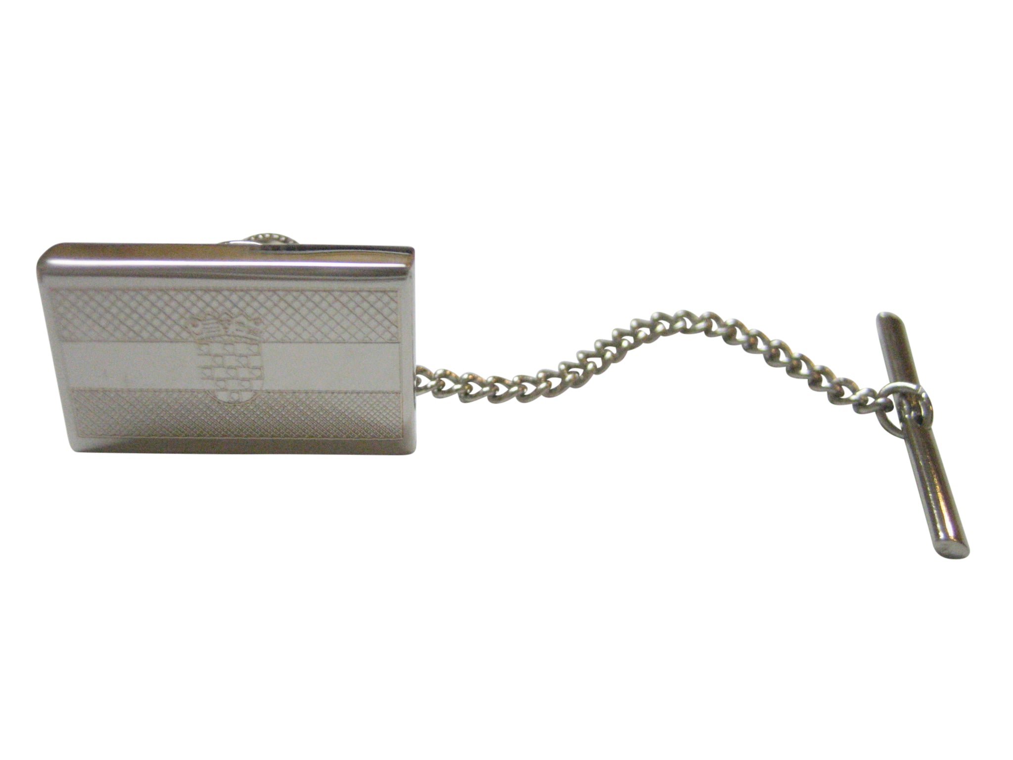 Silver Toned Etched Croatia Flag Tie Tack