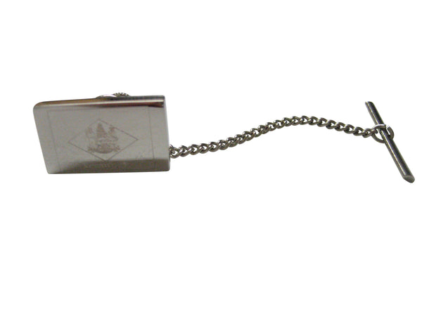 Silver Toned Etched Delaware State Flag Tie Tack