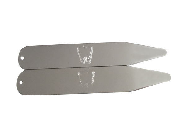 Silver Toned Etched Dentist Tooth Collar Stays