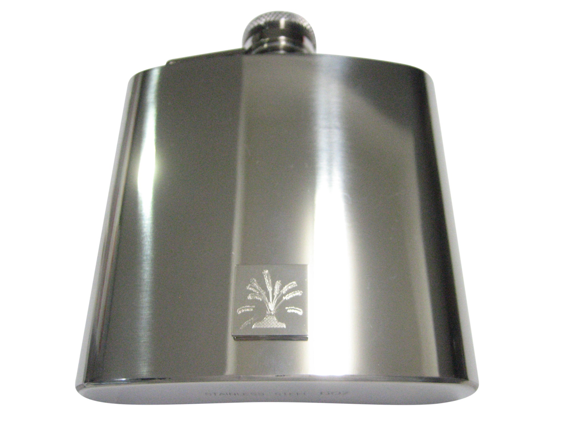 Silver Toned Etched Drosera Capensis Sundew Carnivorous Plant 6oz Flask