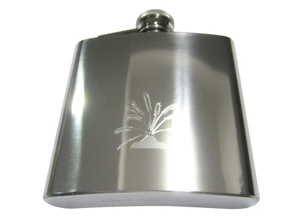 Silver Toned Etched Drosera Capensis Sundew Carnivorous Plant 6oz Flask