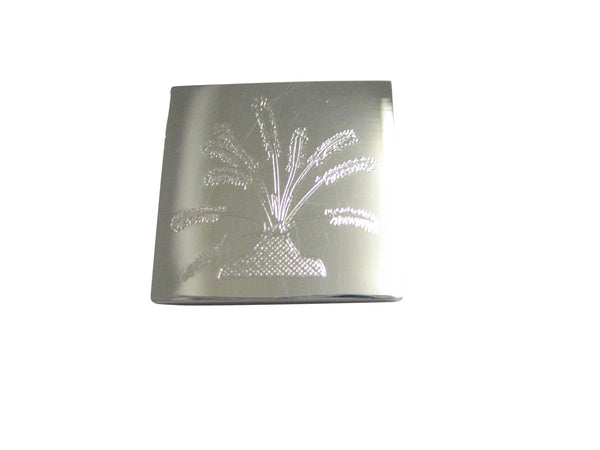 Silver Toned Etched Drosera Capensis Sundew Carnivorous Plant Magnet
