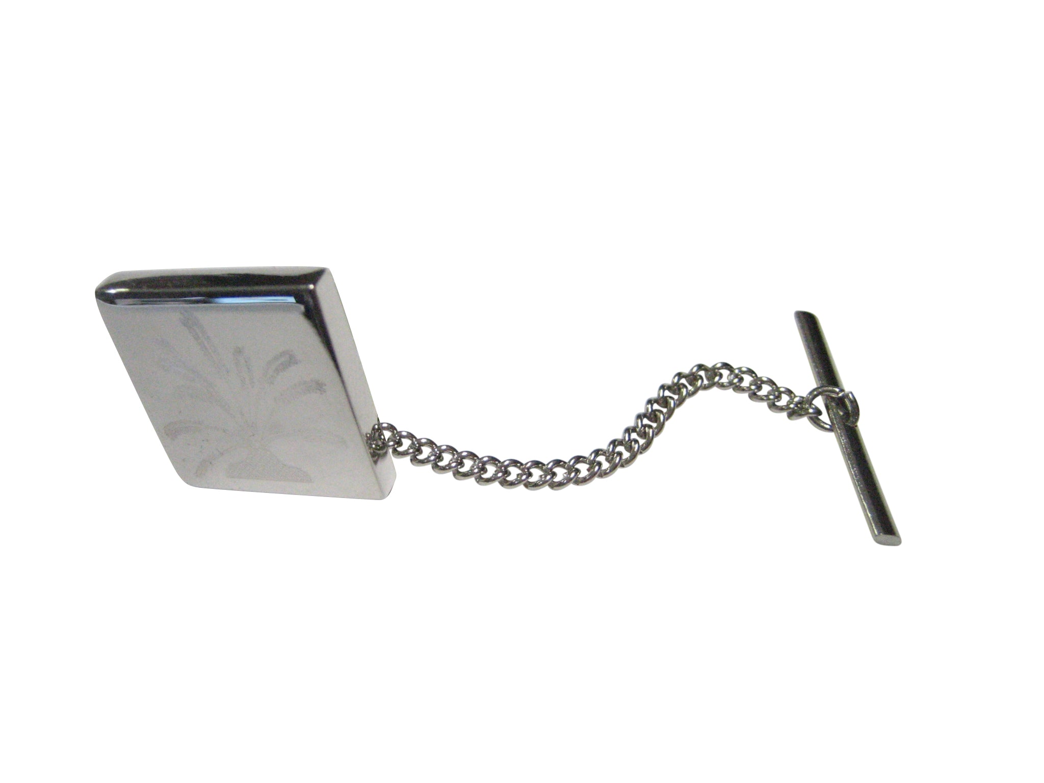 Silver Toned Etched Drosera Capensis Sundew Carnivorous Plant Tie Tack