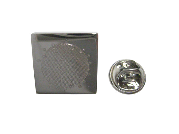 Silver Toned Etched Enveloped Virus Lapel pin