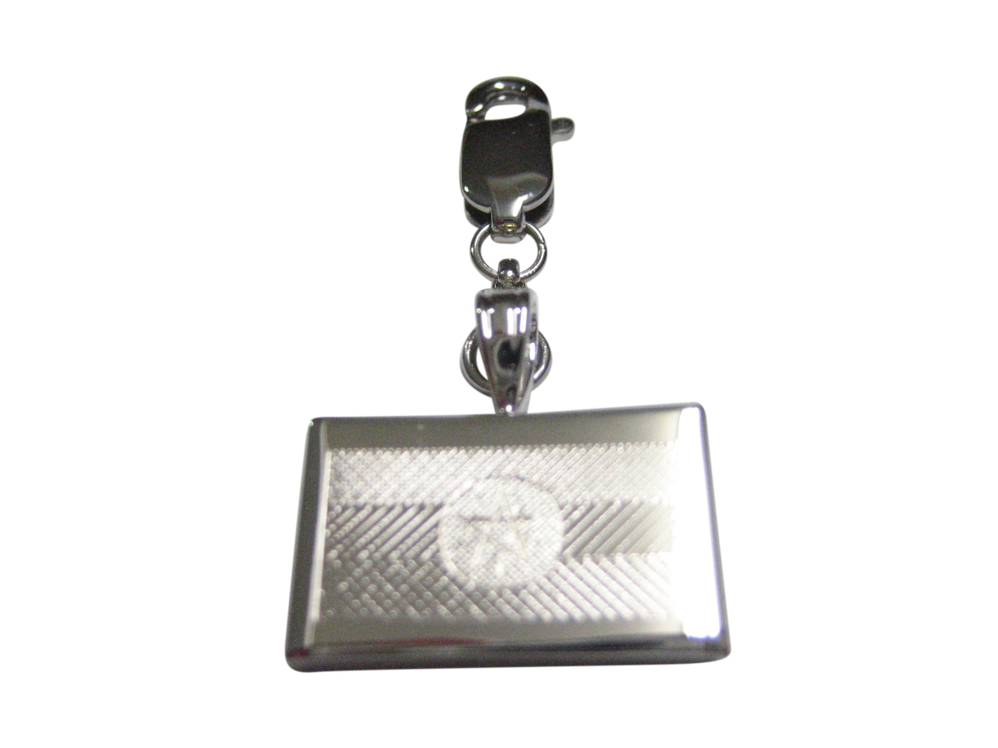 Silver Toned Etched Ethiopia Flag Pendant Zipper Pull Charm