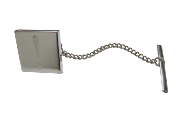Silver Toned Etched Exclamation Mark Tie Tack