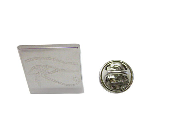 Silver Toned Etched Eye of Horus Lapel Pin