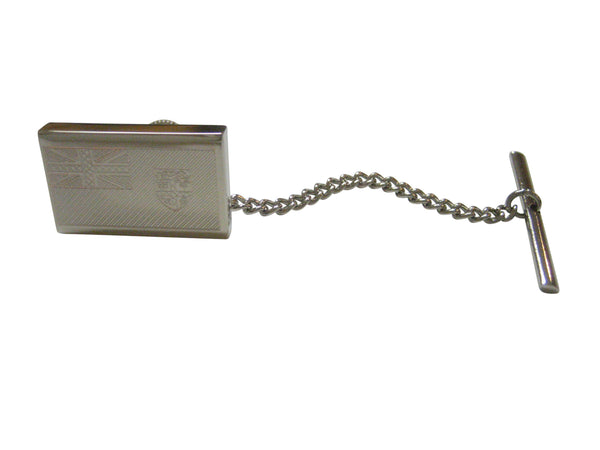 Silver Toned Etched Fiji Flag Tie Tack