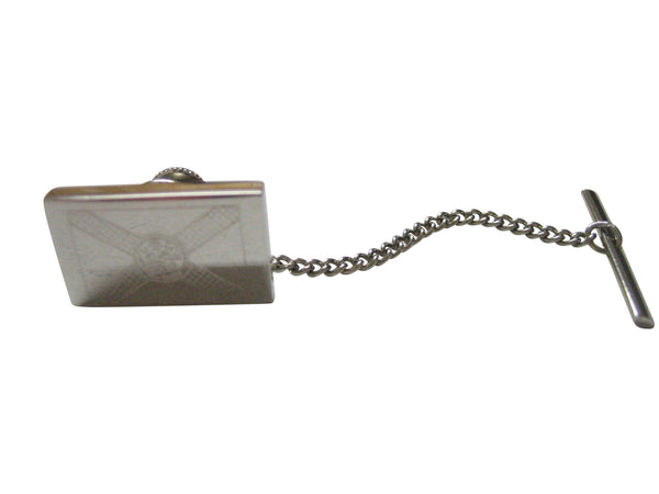 Silver Toned Etched Florida State Flag Tie Tack