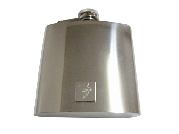 Silver Toned Etched Fly Bug Insect 6 Oz. Stainless Steel Flask