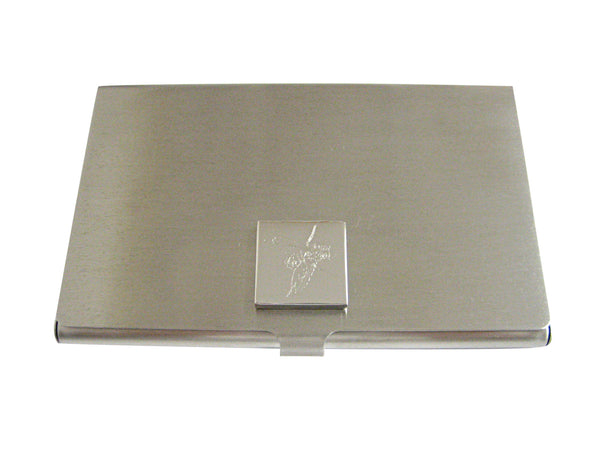 Silver Toned Etched Fly Bug Insect Business Card Holder