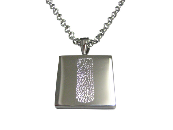 Silver Toned Etched Helical Virus Pendant Necklace