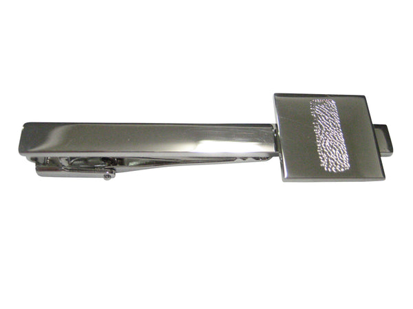 Silver Toned Etched Helical Virus Tie Clip