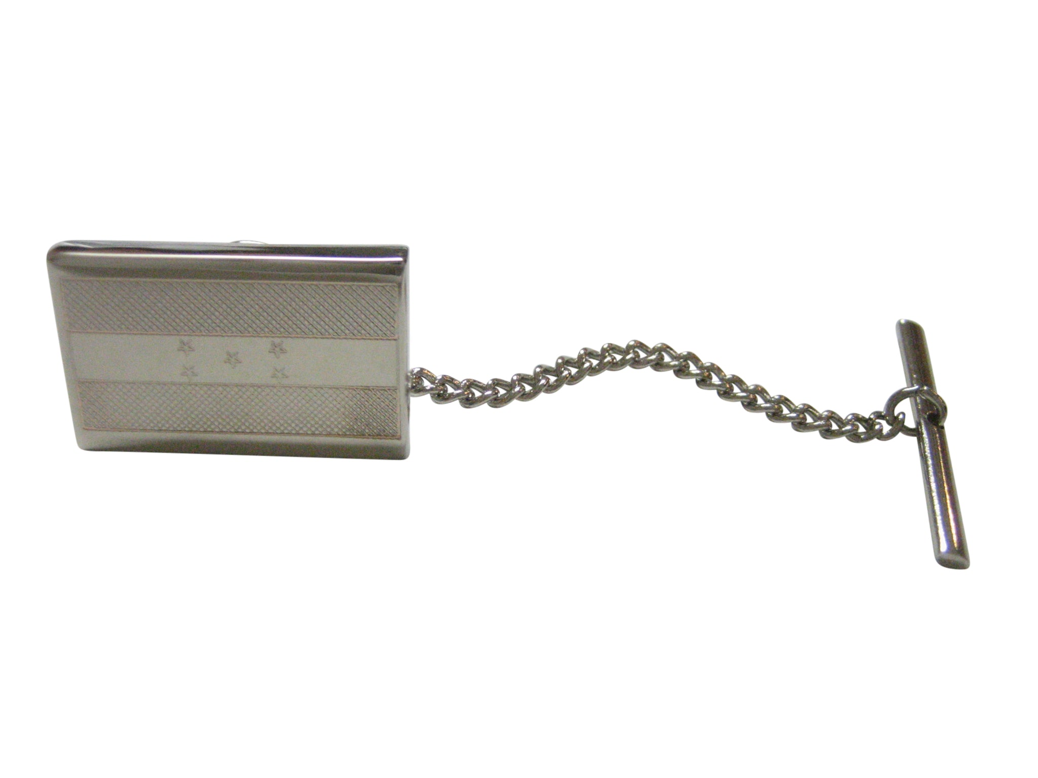 Silver Toned Etched Honduras Flag Tie Tack