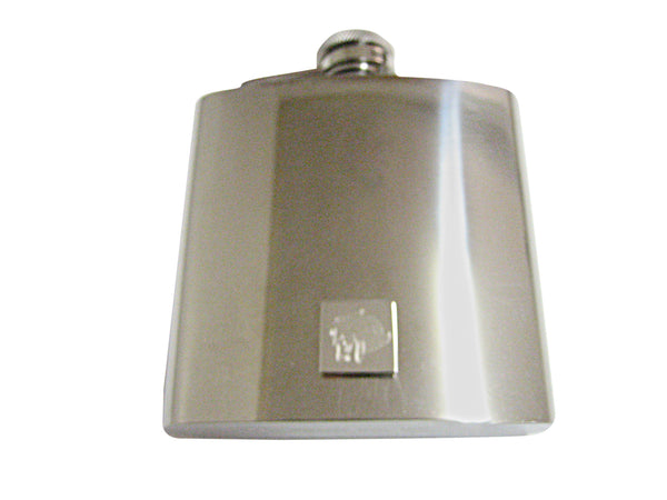 Silver Toned Etched Horse Head 6 Oz. Stainless Steel Flask