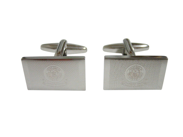 Silver Toned Etched Idaho State Flag Cufflinks