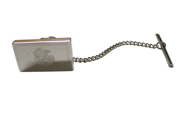 Silver Toned Etched Illinois State Flag Tie Tack