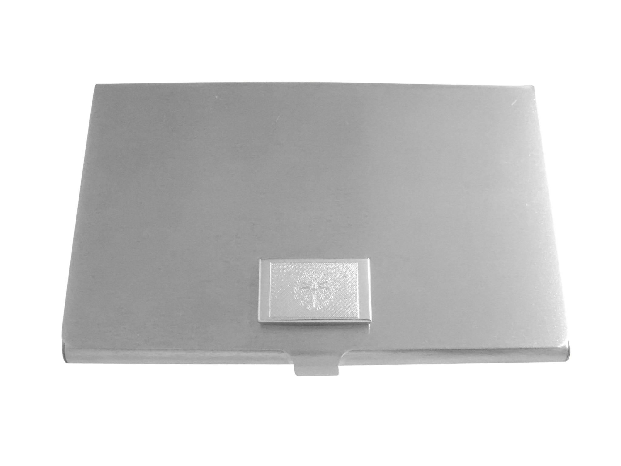 Silver Toned Etched Indiana State Flag Business Card Holder