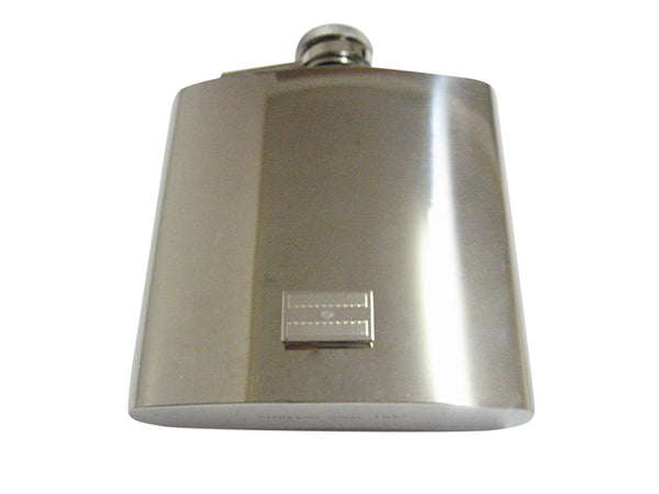Silver Toned Etched Iran Flag 6 Oz. Stainless Steel Flask