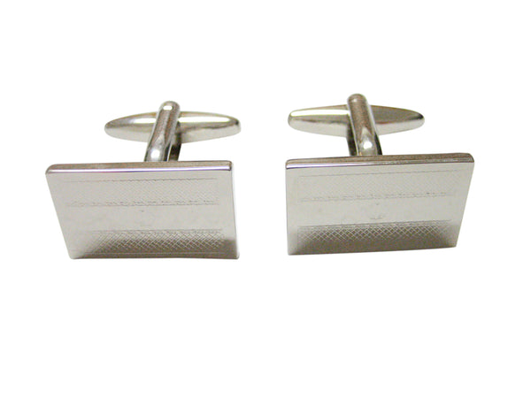 Silver Toned Etched Iran Flag Cufflinks