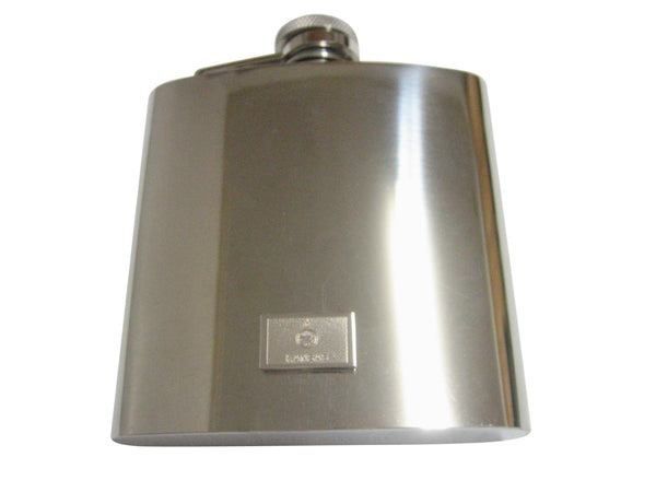 Silver Toned Etched Kansas State Flag Pendant 6oz Flask