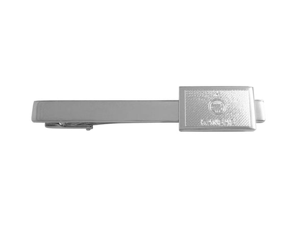 Silver Toned Etched Kansas State Flag Square Tie Clip