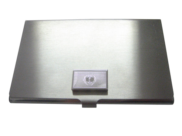 Silver Toned Etched Kentucky State Flag Business Card Holder