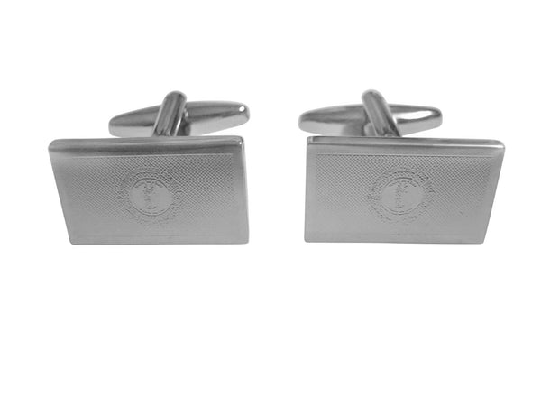 Silver Toned Etched Kentucky State Flag Cufflinks