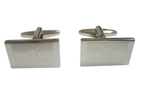Silver Toned Etched Kenya Flag Cufflinks