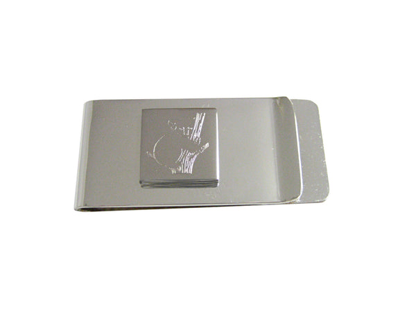 Silver Toned Etched Koala Money Clip