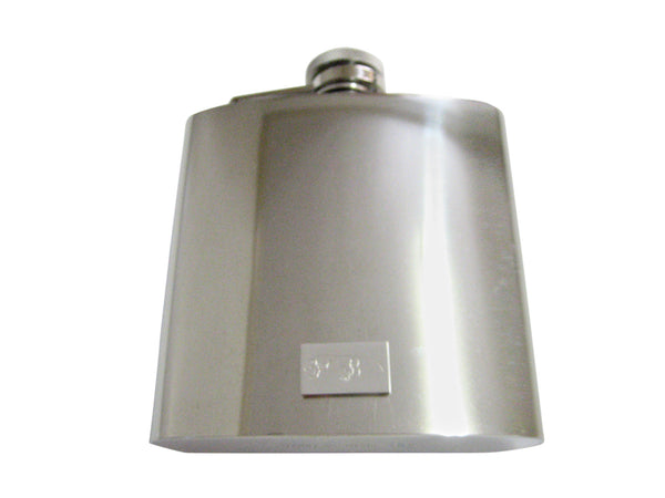 Silver Toned Etched Komodo Dragon 6 Oz. Stainless Steel Flask