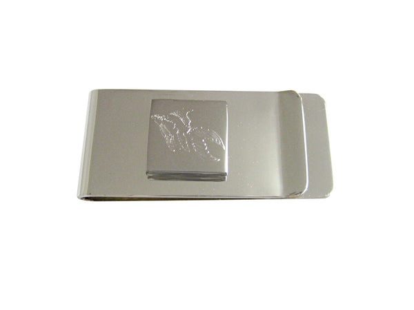 Silver Toned Etched Large Tropical Fish Money Clip