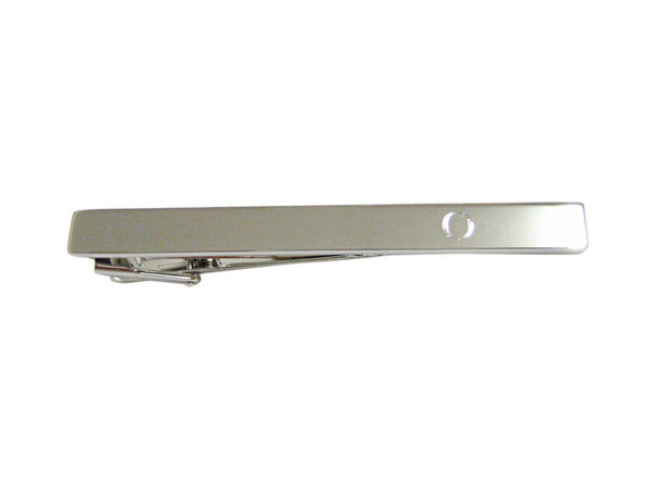 Silver Toned Etched Letter O Monogram Square Tie Clip