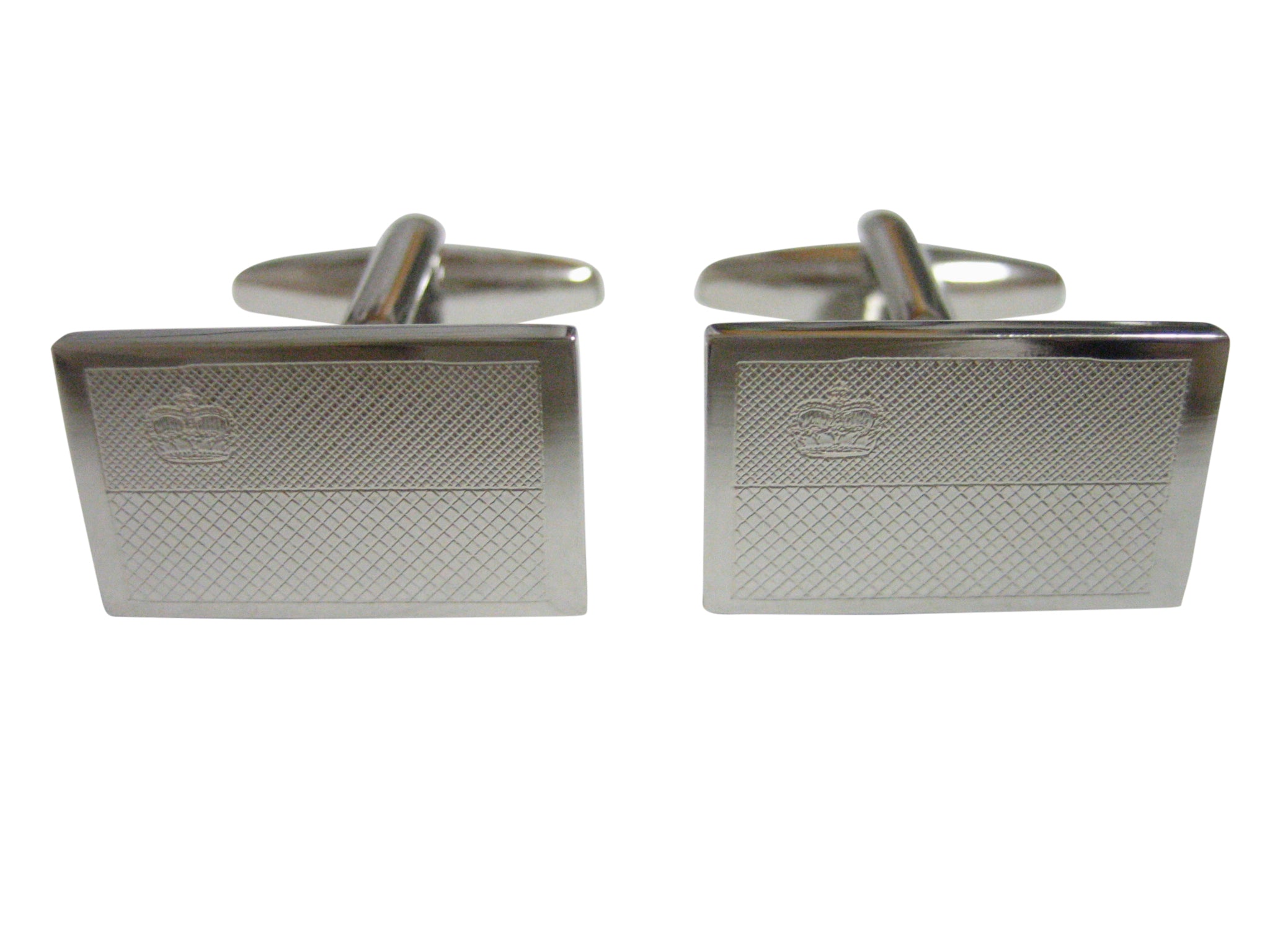 Silver Toned Etched Liechtenstein Flag Cufflinks