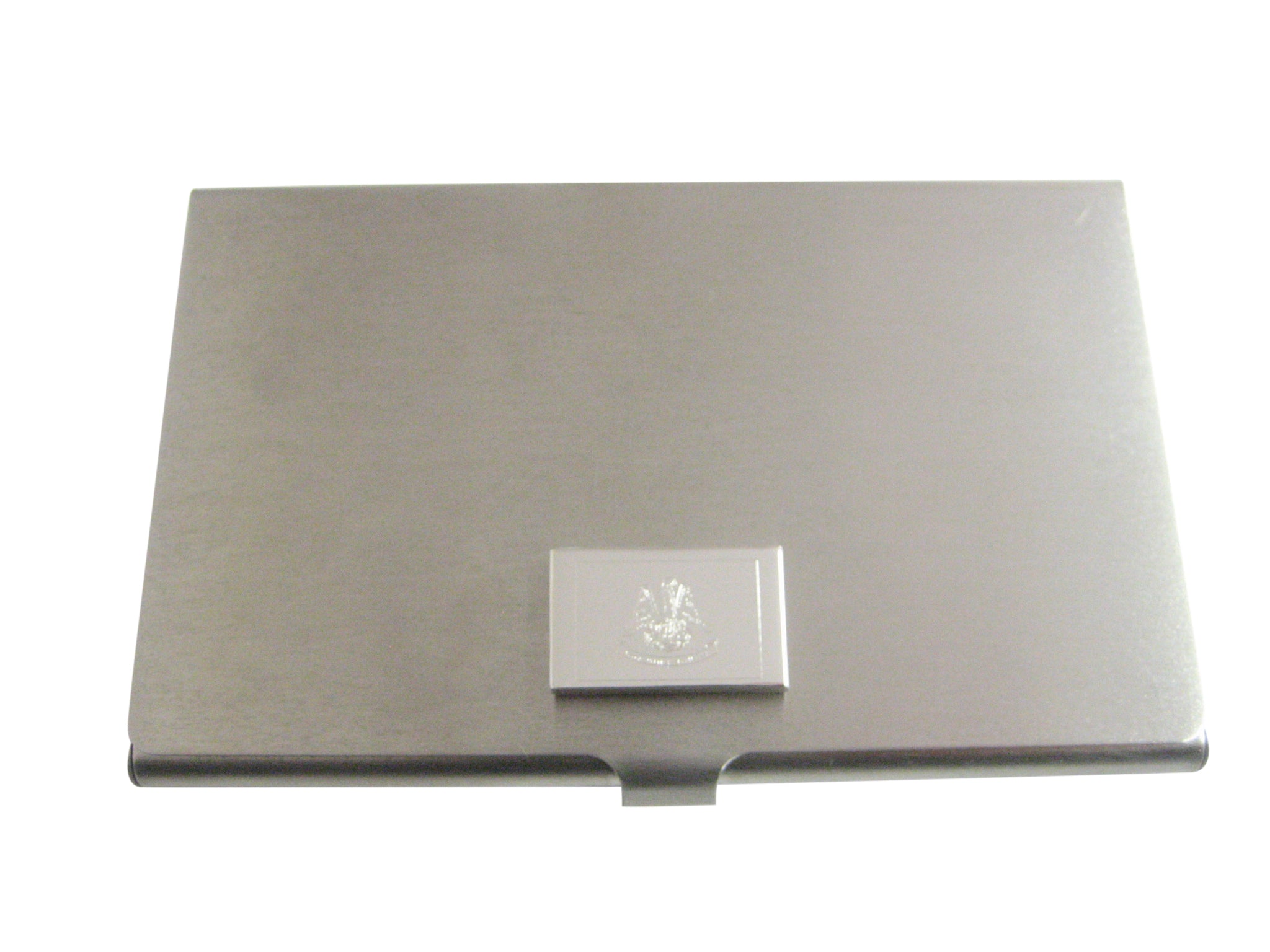 Silver Toned Etched Louisiana State Flag Business Card Holder
