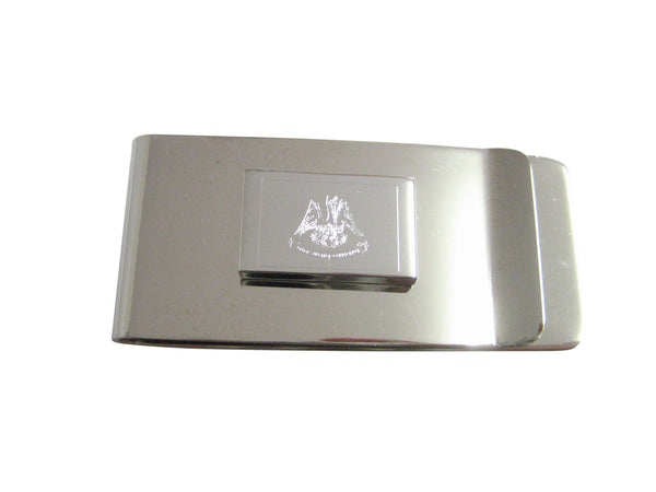 Silver Toned Etched Louisiana State Flag Money Clip